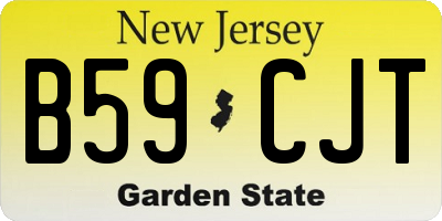 NJ license plate B59CJT