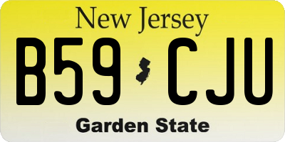 NJ license plate B59CJU