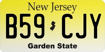 NJ license plate B59CJY