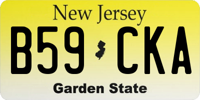 NJ license plate B59CKA