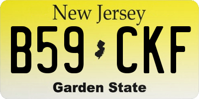 NJ license plate B59CKF