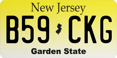NJ license plate B59CKG