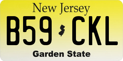 NJ license plate B59CKL
