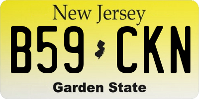 NJ license plate B59CKN