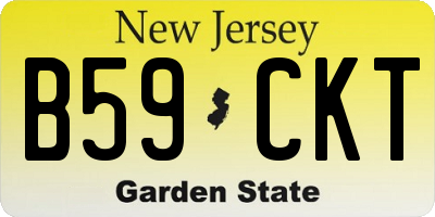 NJ license plate B59CKT