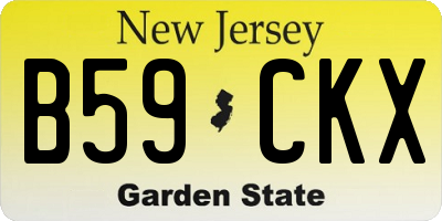 NJ license plate B59CKX