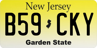 NJ license plate B59CKY
