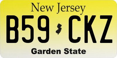NJ license plate B59CKZ