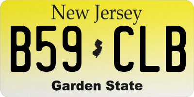NJ license plate B59CLB