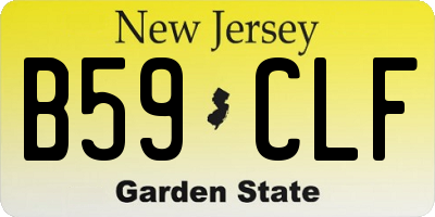 NJ license plate B59CLF