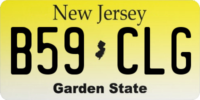 NJ license plate B59CLG