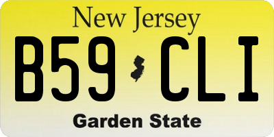 NJ license plate B59CLI