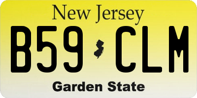 NJ license plate B59CLM