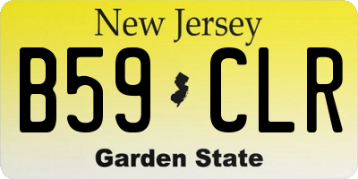 NJ license plate B59CLR