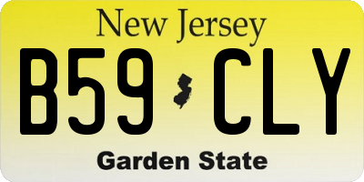 NJ license plate B59CLY