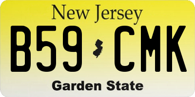 NJ license plate B59CMK