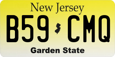 NJ license plate B59CMQ