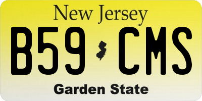 NJ license plate B59CMS