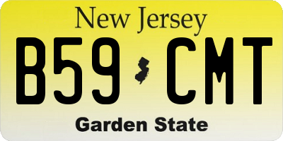 NJ license plate B59CMT