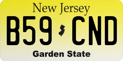 NJ license plate B59CND