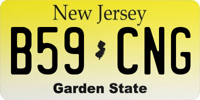 NJ license plate B59CNG