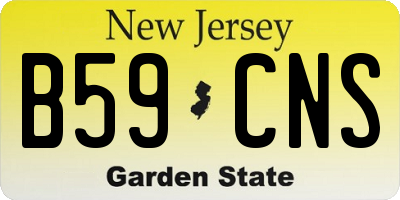 NJ license plate B59CNS