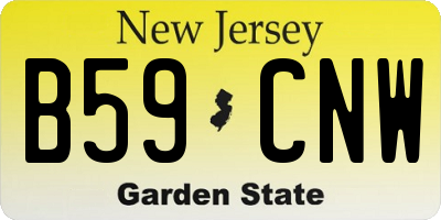 NJ license plate B59CNW