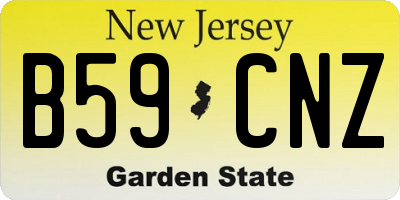 NJ license plate B59CNZ