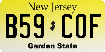 NJ license plate B59COF