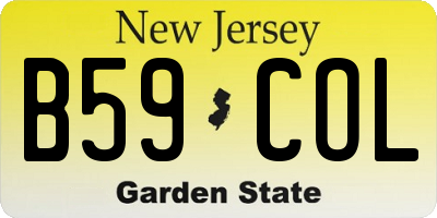 NJ license plate B59COL