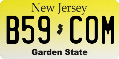 NJ license plate B59COM
