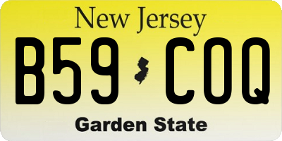 NJ license plate B59COQ