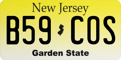 NJ license plate B59COS