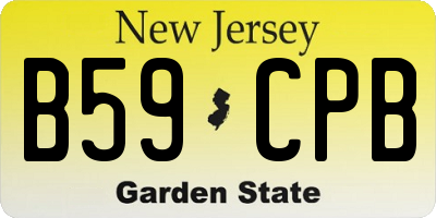 NJ license plate B59CPB