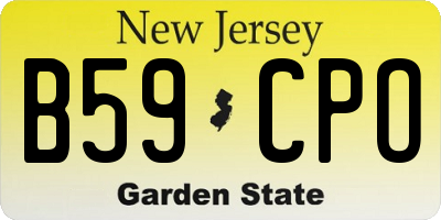 NJ license plate B59CPO