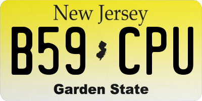 NJ license plate B59CPU