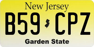 NJ license plate B59CPZ