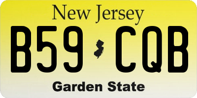 NJ license plate B59CQB