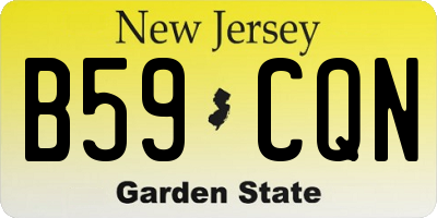 NJ license plate B59CQN