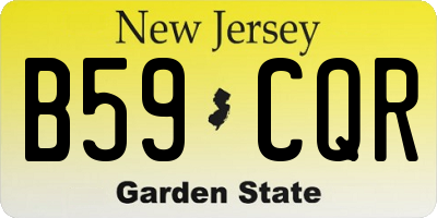 NJ license plate B59CQR