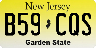 NJ license plate B59CQS