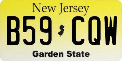 NJ license plate B59CQW