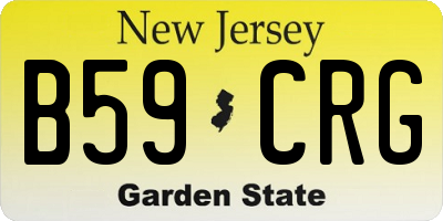 NJ license plate B59CRG