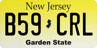 NJ license plate B59CRL
