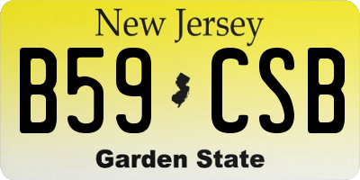NJ license plate B59CSB