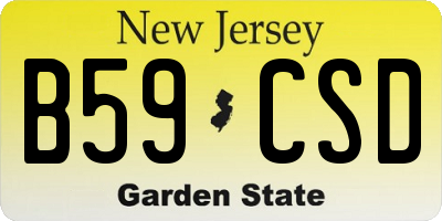 NJ license plate B59CSD