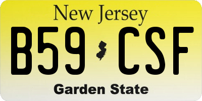 NJ license plate B59CSF