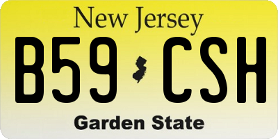 NJ license plate B59CSH