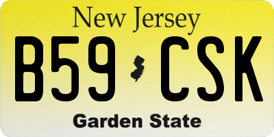 NJ license plate B59CSK