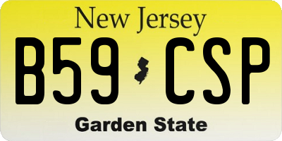 NJ license plate B59CSP